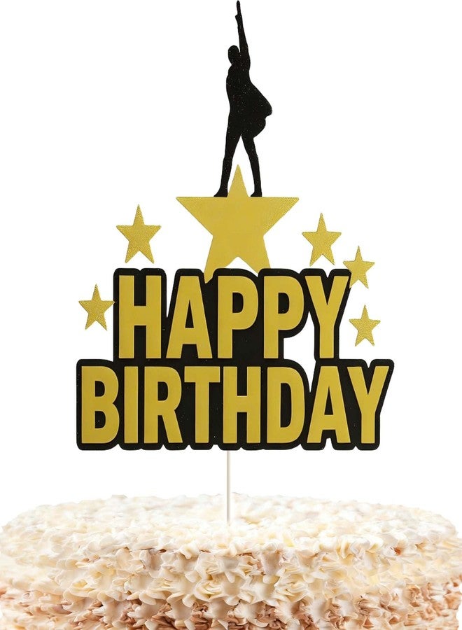 Vozekrod Broadway Musical Cake Topper - Musical Star Happy Birthday Cake Decoration, Party Supplies for Theater Fans, Kids & Adults - Image 1